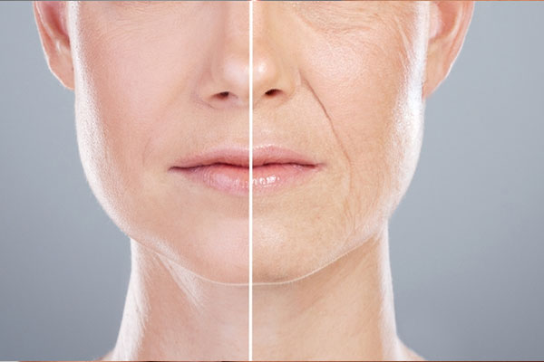 Client relaxing during an anti-ageing facial treatment with a nourishing mask
